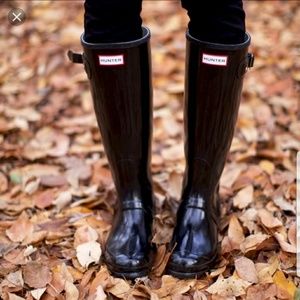 Hunter Tall glossy  boots New in box
